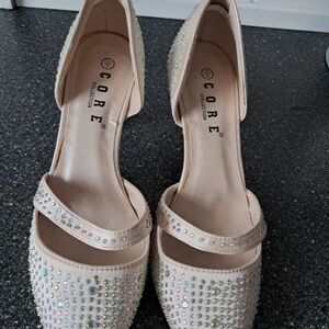 Corelle Ivory Sparkle Heels